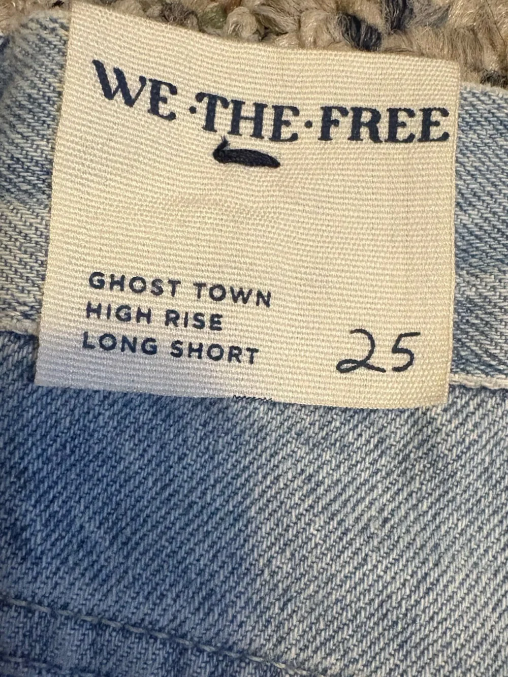 Free People We The Free Ghost Town High Rise Long Shorts NWT Size 25